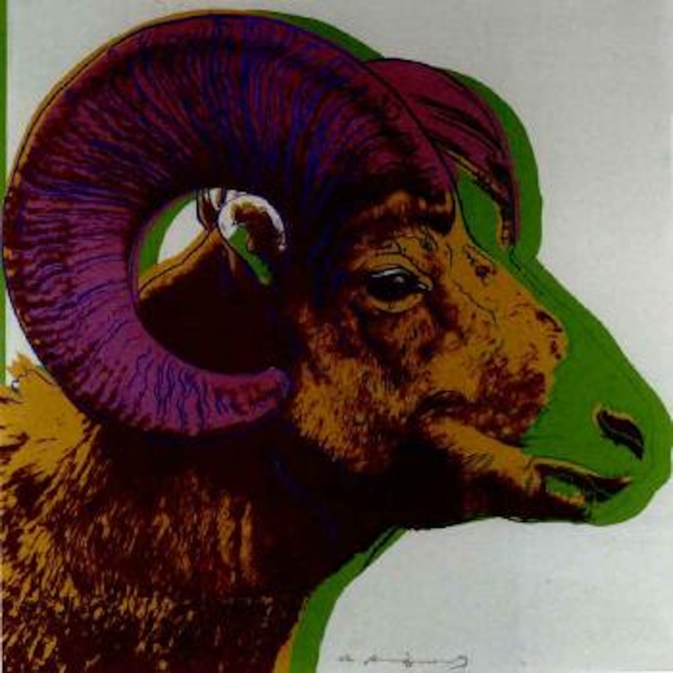 Bighorne ram by Andy Warhol