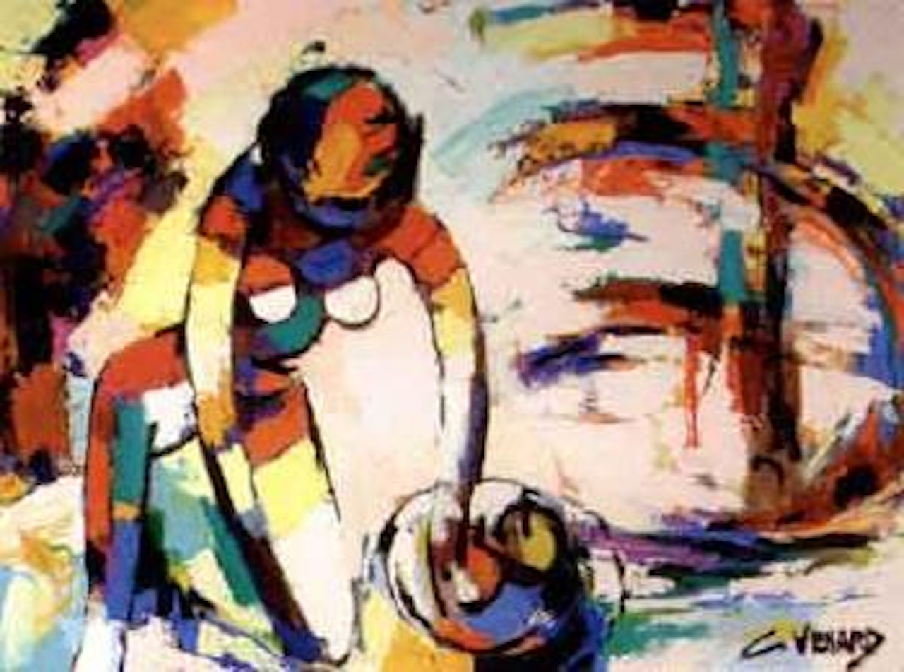 Woman and fruit by Claude Venard