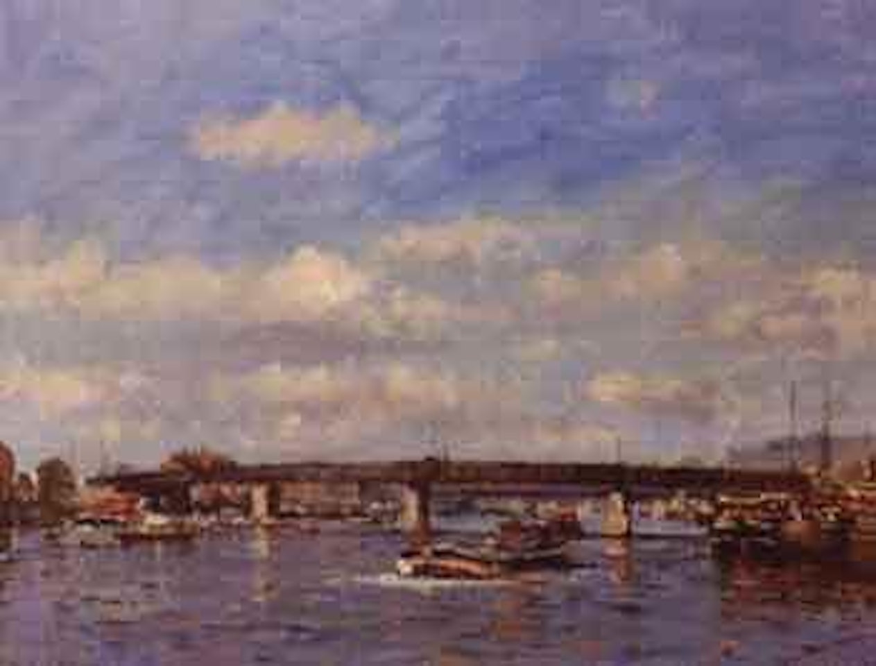 Bridge at conflans by Edward Seago
