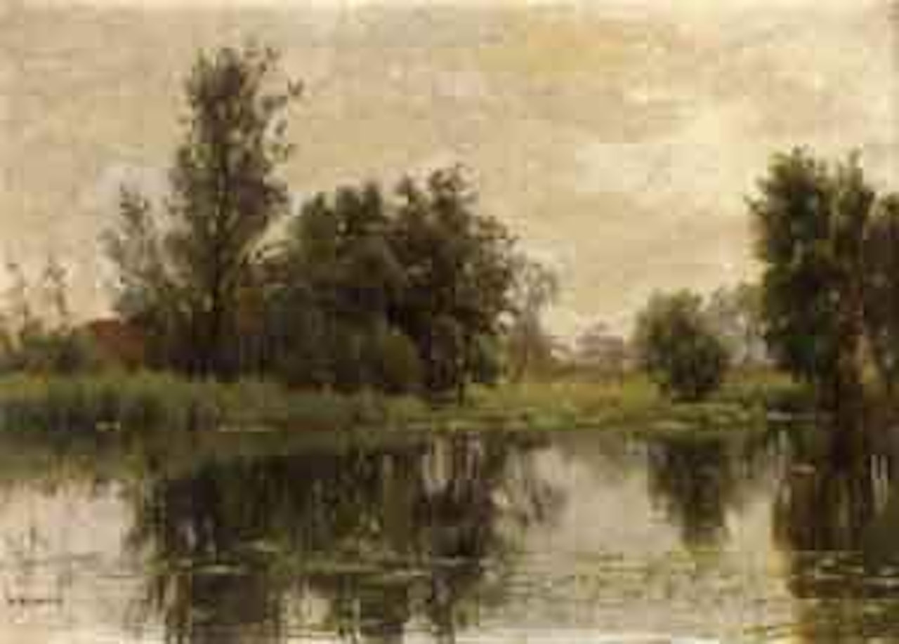 Landscape with a pond by Walter Moras