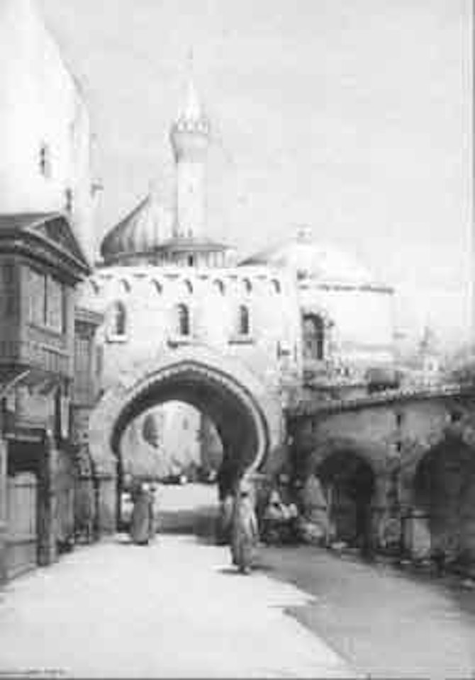 Figures near a Mosque by Noel Harry Leaver