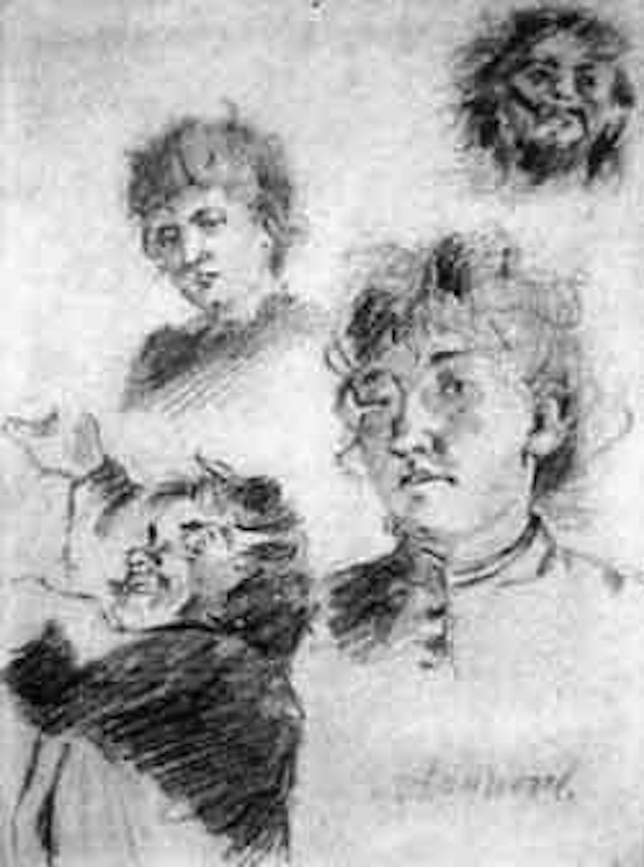 Figure studies by Adolph Menzel