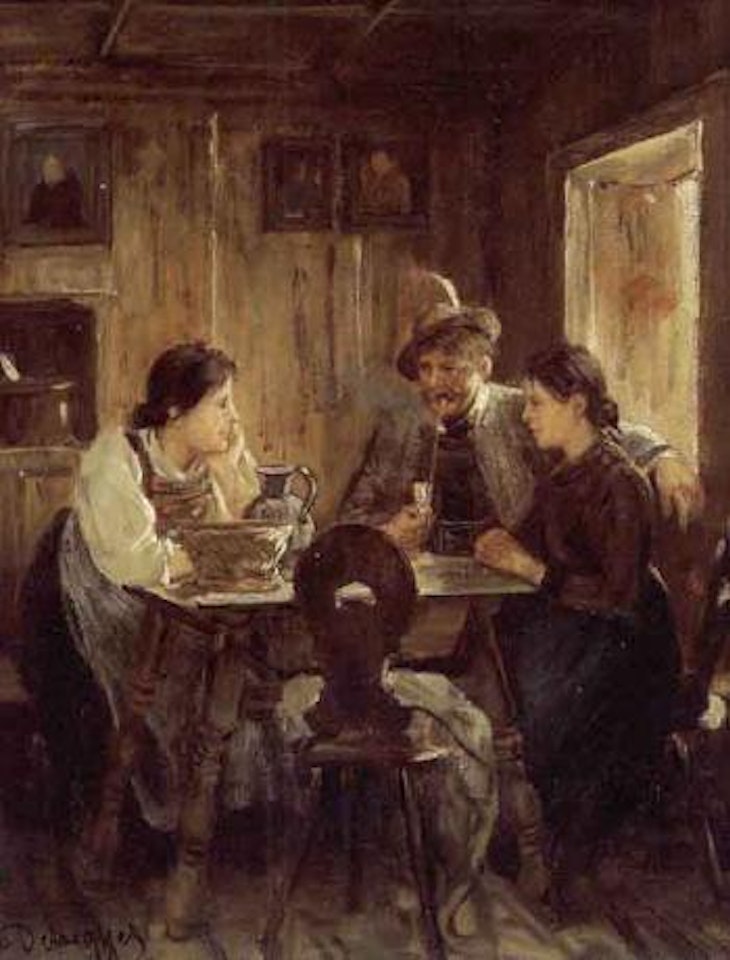 In the inn by Franz von Defregger