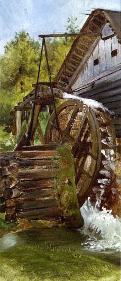Mill in Ausseerland by Theodor von Hörmann