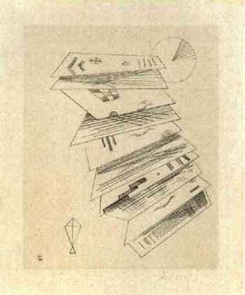 Untitled, folded paper composition by Wassily Kandinsky