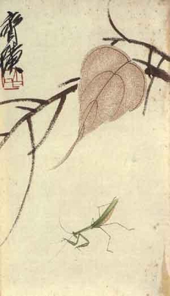 Dragonfly. Praying mantis by Qi Baishi