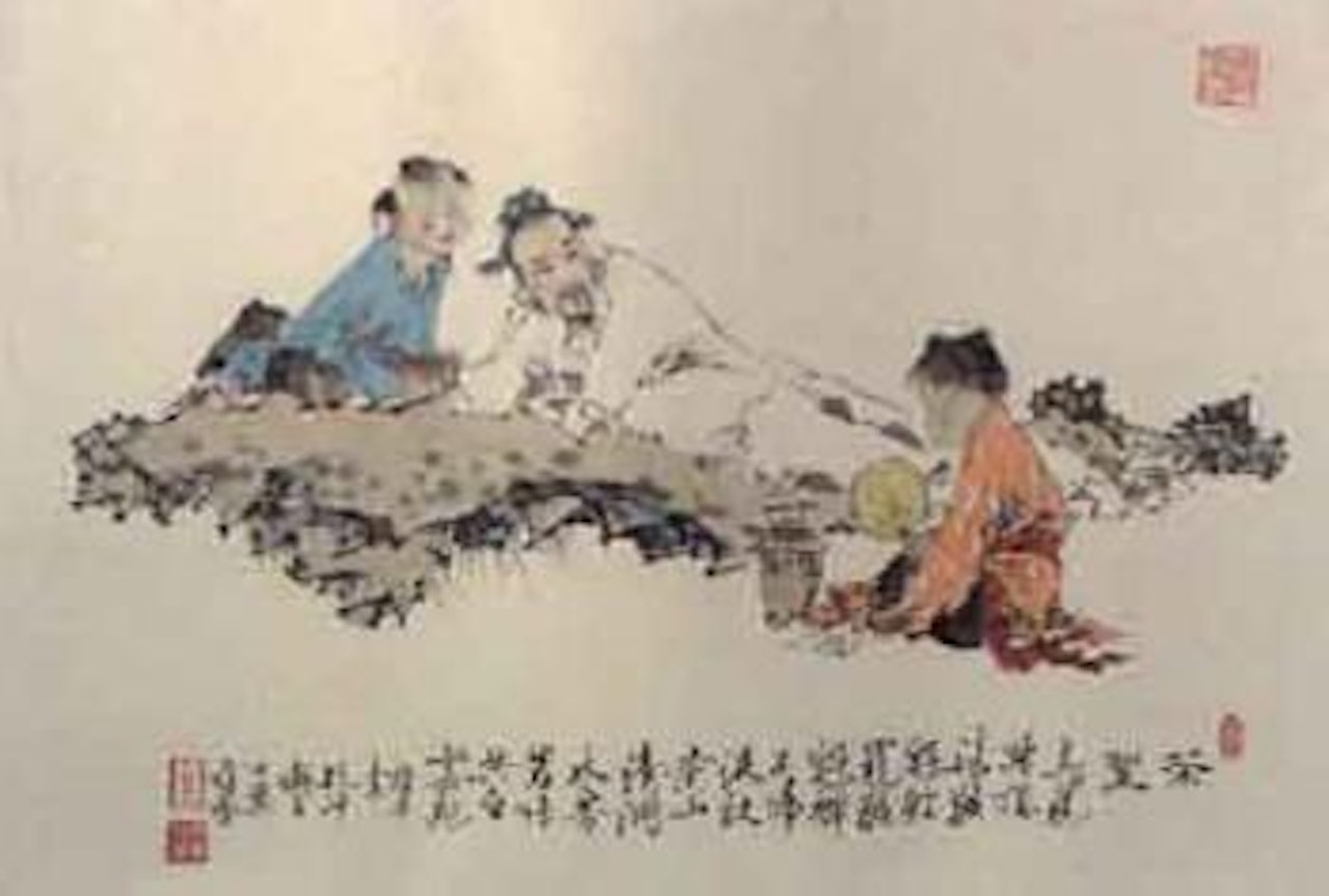 Scholar with children by Fan Zeng