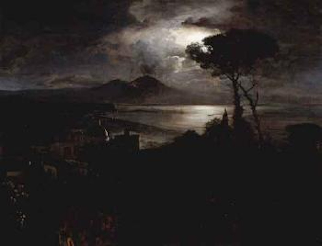 Night-time over the Bay of Naples by Oswald Achenbach
