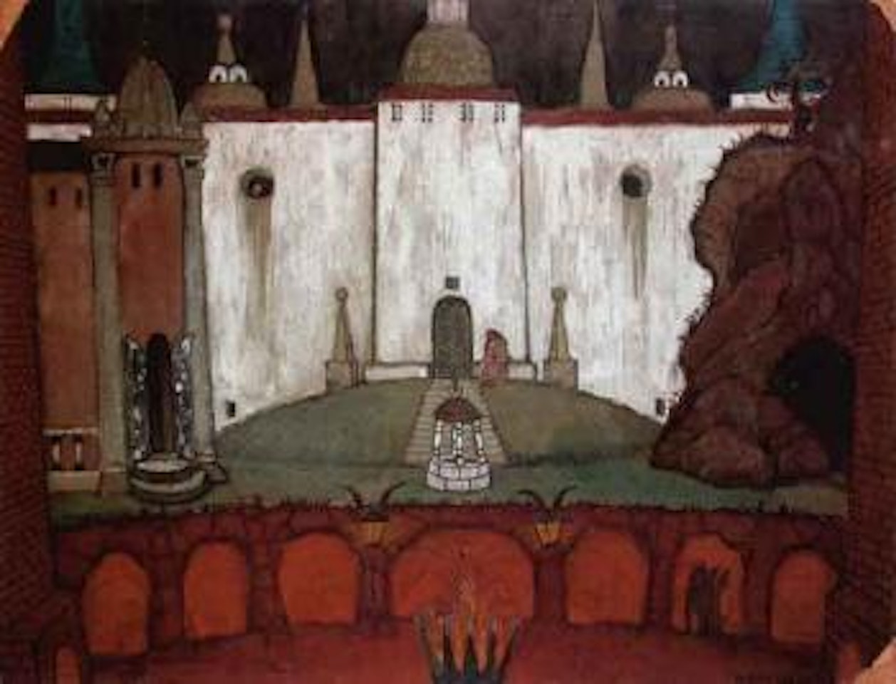 Decor pour un mystere, Saint Petersbourg by Mstislav Valerianovich Dobuzhinsky