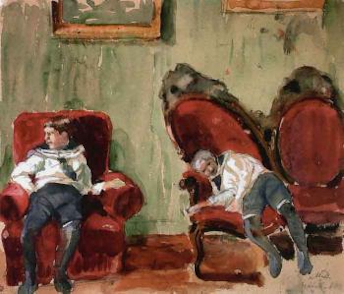 Les fils de l'artiste, Harlem by Mstislav Valerianovich Dobuzhinsky