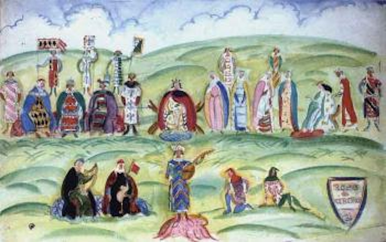 La Rose et la Croix, la fete sur le pre by Mstislav Valerianovich Dobuzhinsky