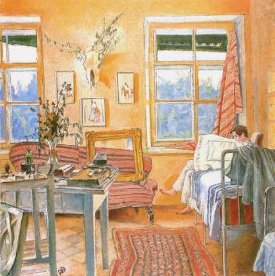 La chambre doree, interieur Kholomky by Mstislav Valerianovich Dobuzhinsky