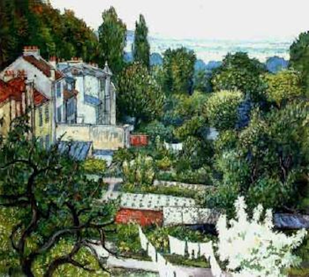 Bellevue, les jardins, Paris by Mstislav Valerianovich Dobuzhinsky