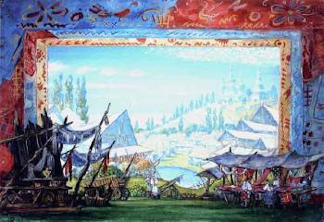 La foire de Sorotchinsk by Mstislav Valerianovich Dobuzhinsky