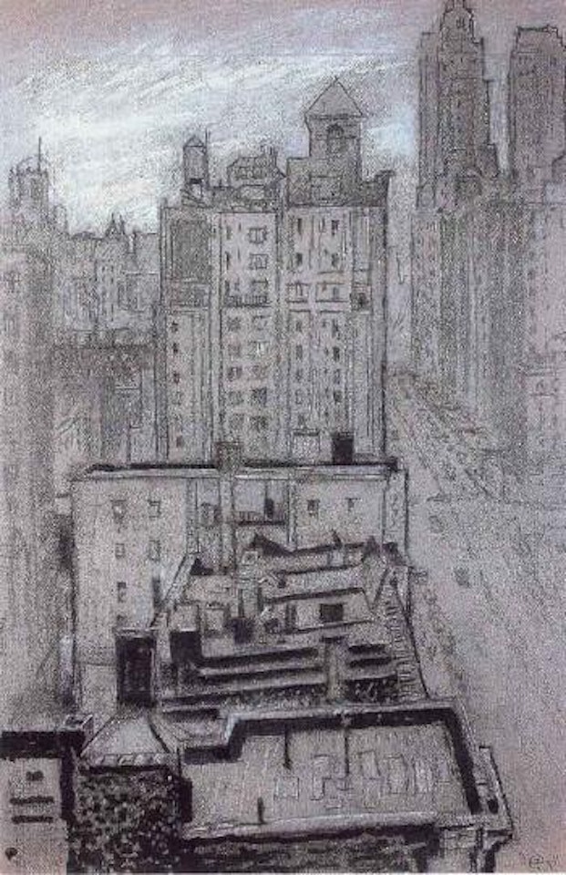 Les toits de New York by Mstislav Valerianovich Dobuzhinsky