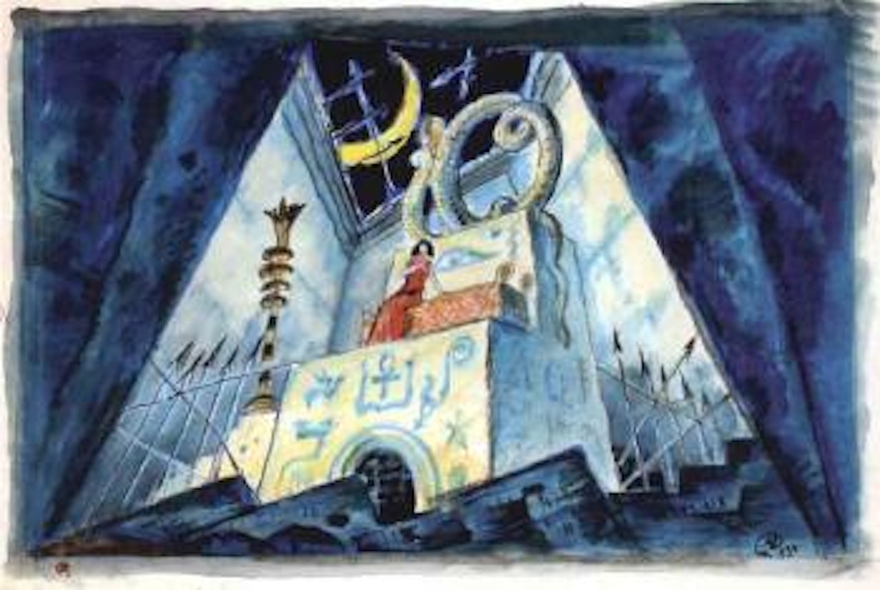 Le mystere des pyramides by Mstislav Valerianovich Dobuzhinsky