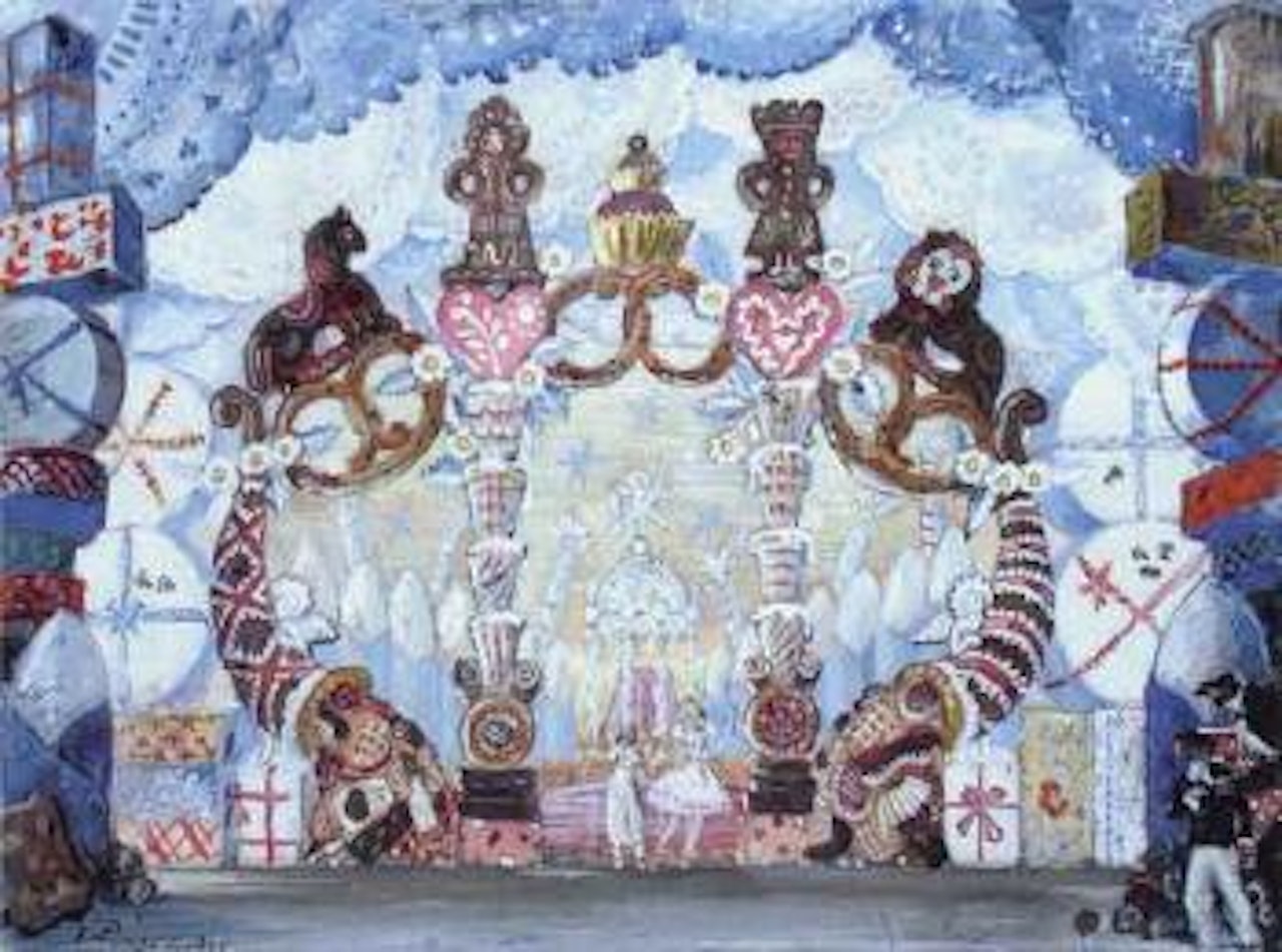 Casse-Noisette, le royaume des sucreries, acte III by Mstislav Valerianovich Dobuzhinsky