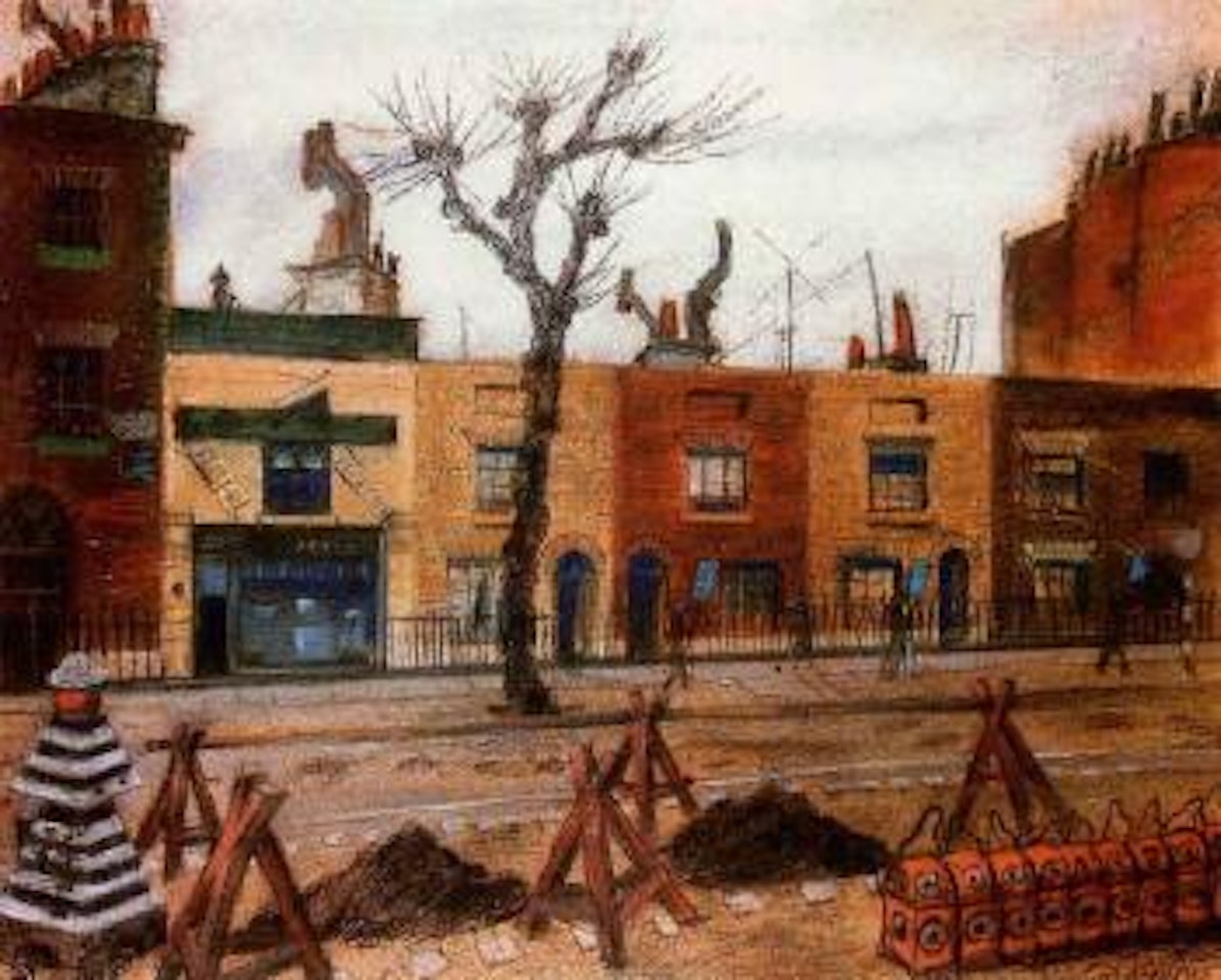 Vue de Chelsea a Londres by Mstislav Valerianovich Dobuzhinsky