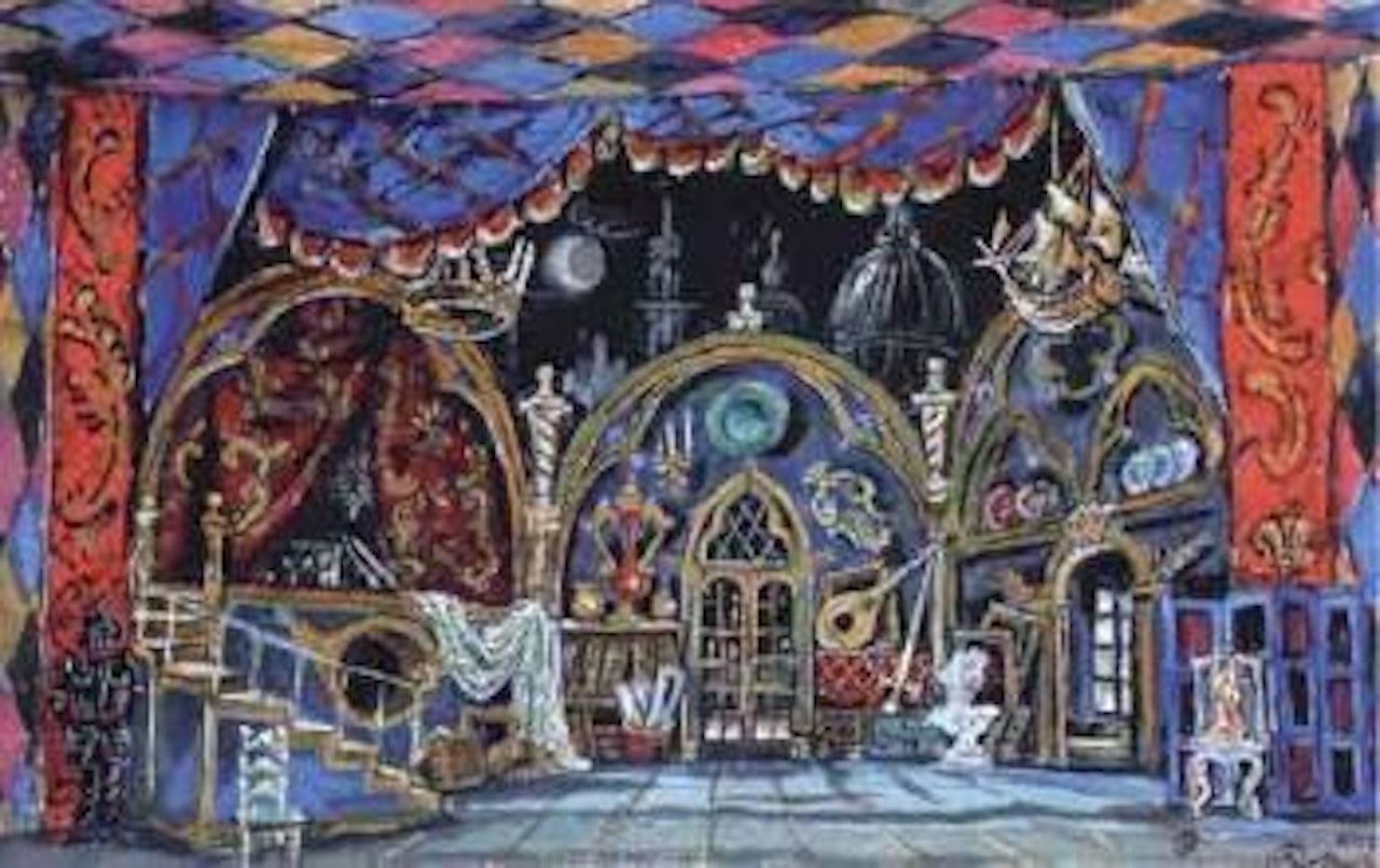 Les quatre rustres by Mstislav Valerianovich Dobuzhinsky