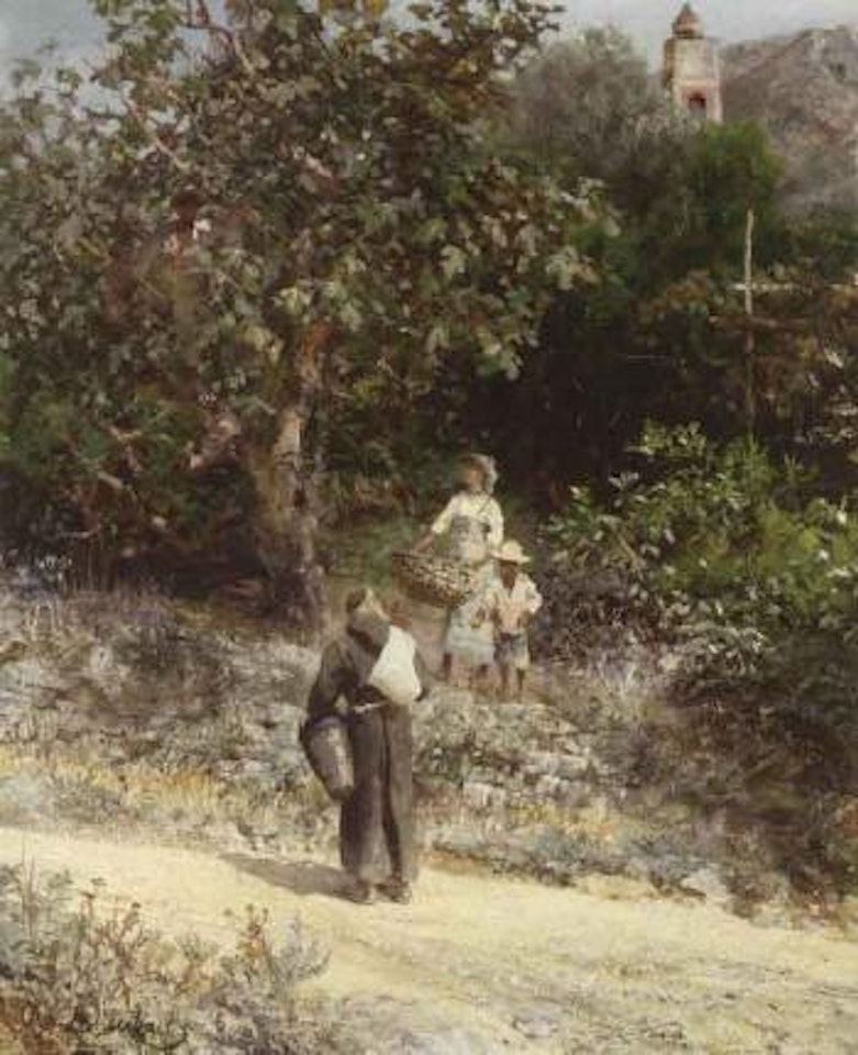 In San Albano monastery gardens by Oswald Achenbach
