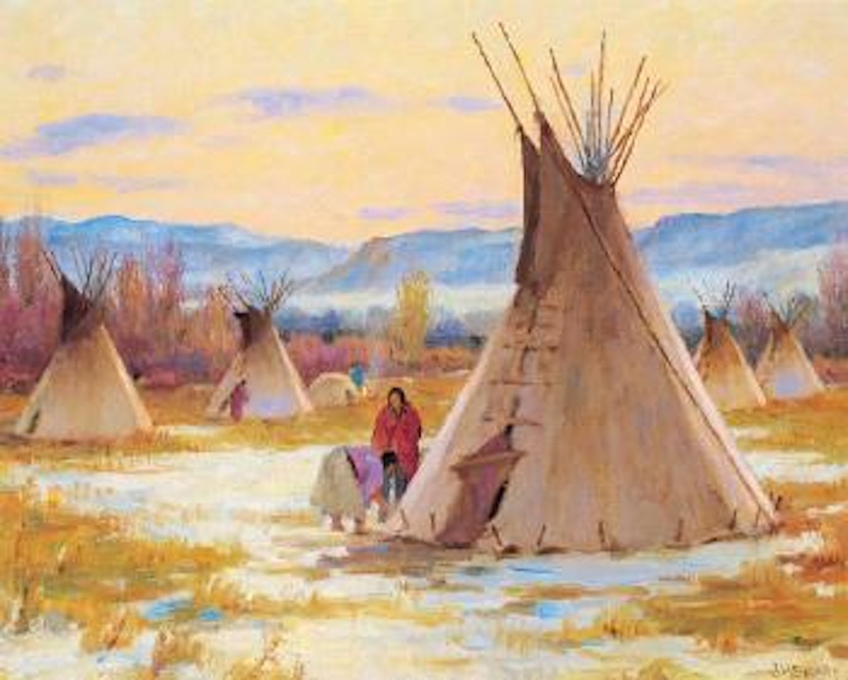 First crow res Montana, squaw winter by Joseph Henry Sharp