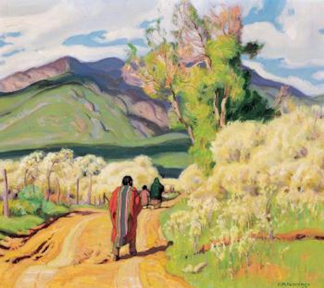 Plum blossoms on the reservation by Ernest Martin Hennings