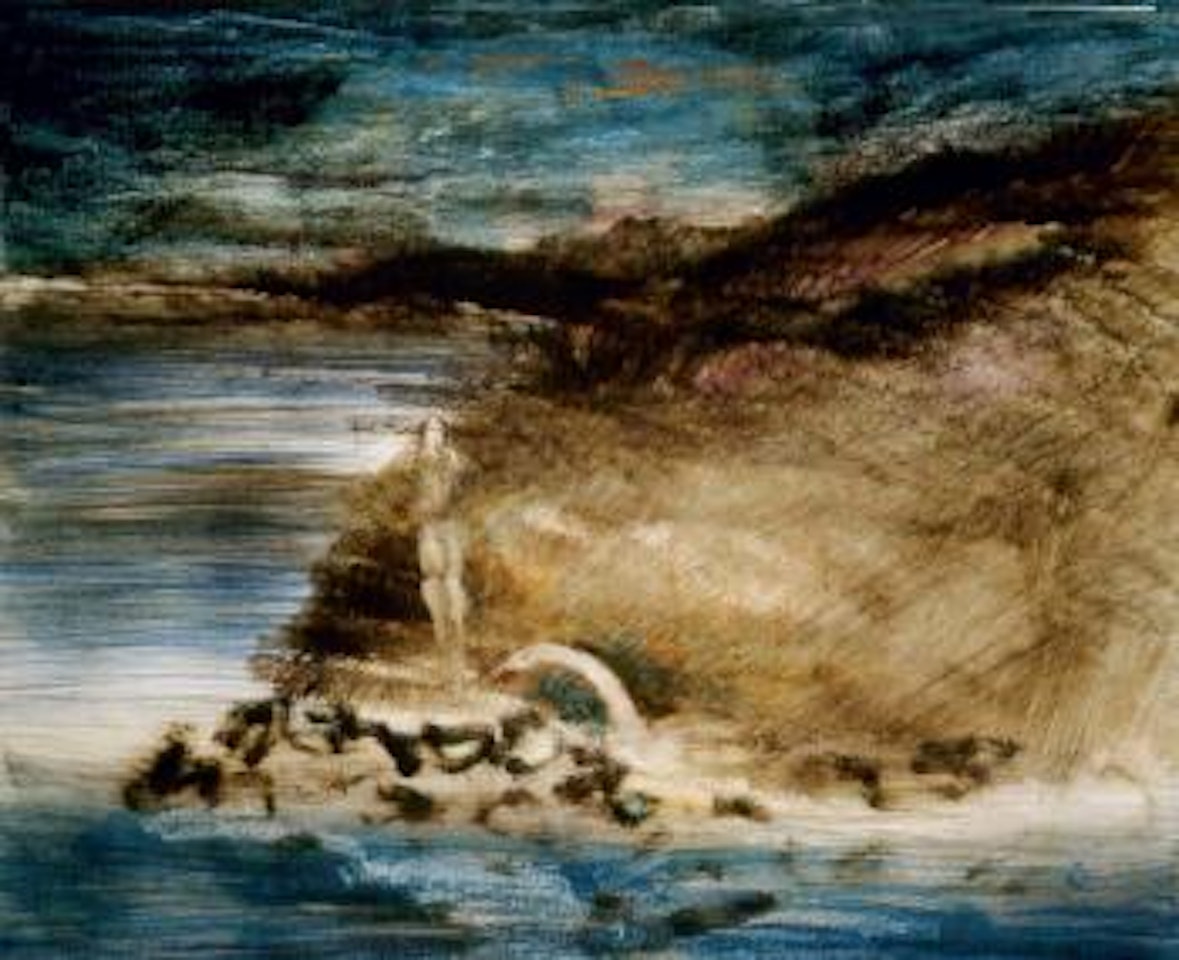 Leda and the swan by Sidney Nolan