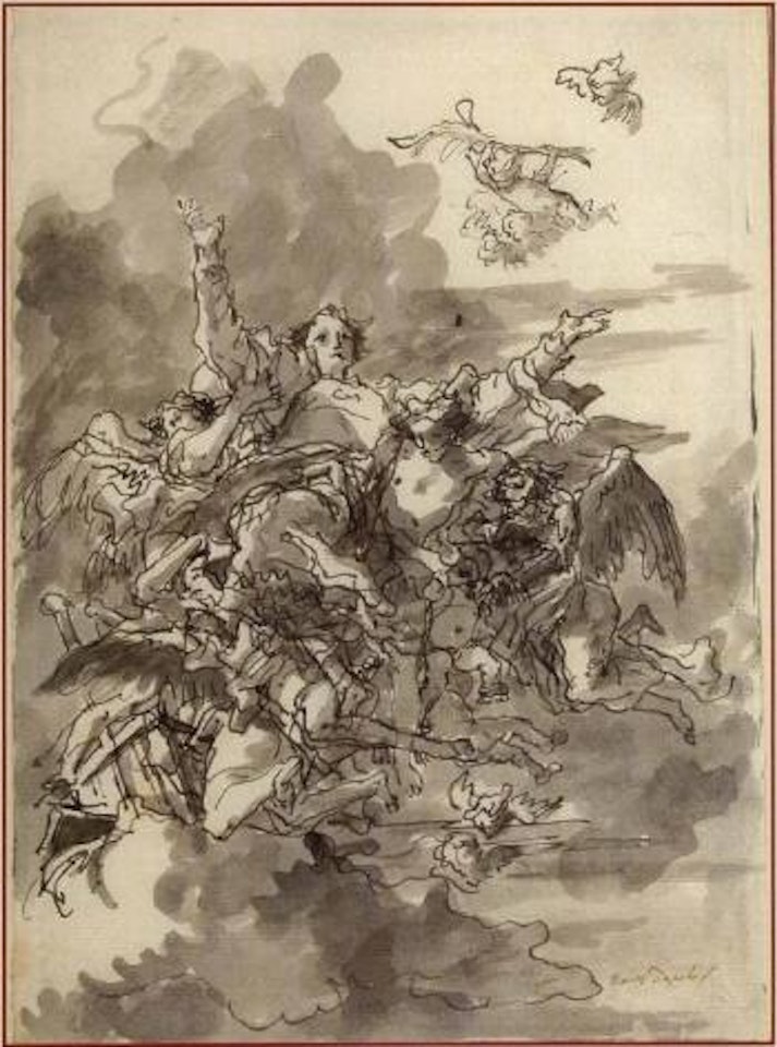Saint Lawrence surrounded by angels by Giovanni Domenico Tiepolo
