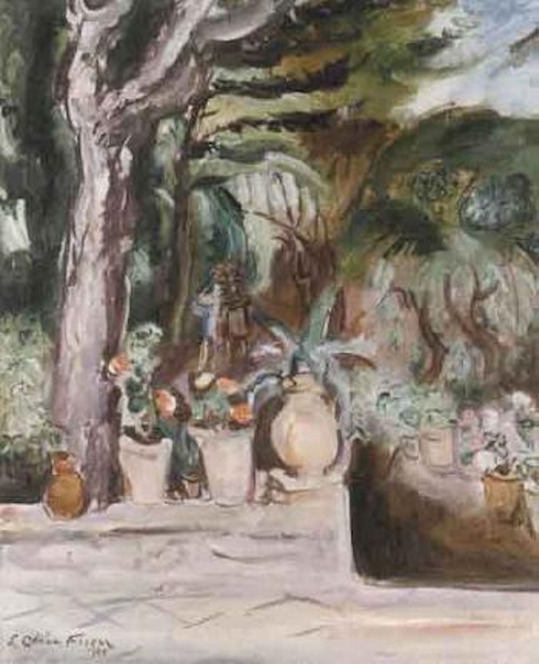 Deux fillettes dans un jardin by Othon Friesz