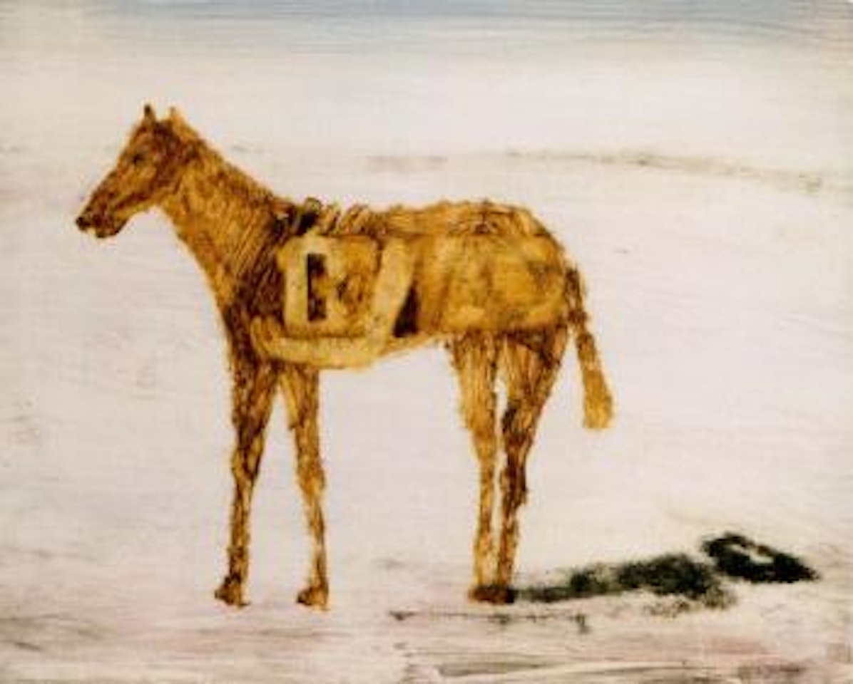 Kelly and horse by Sidney Nolan