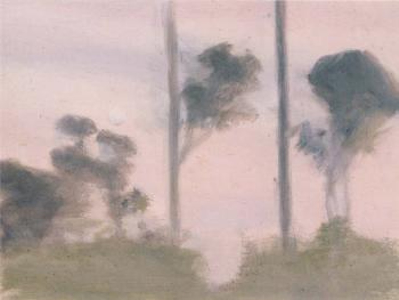 Sunset moon by Clarice Beckett