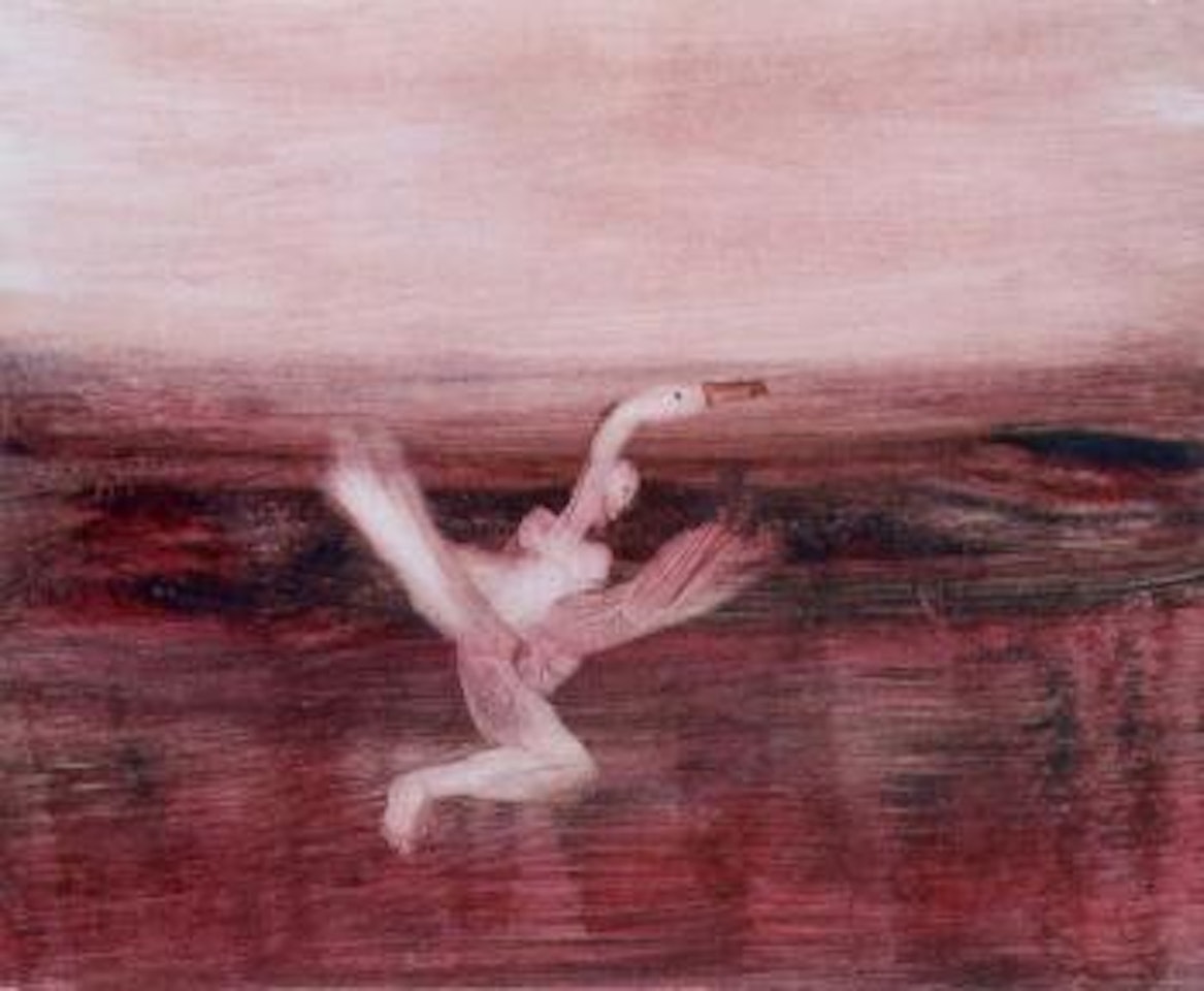 Leda and the swan by Sidney Nolan