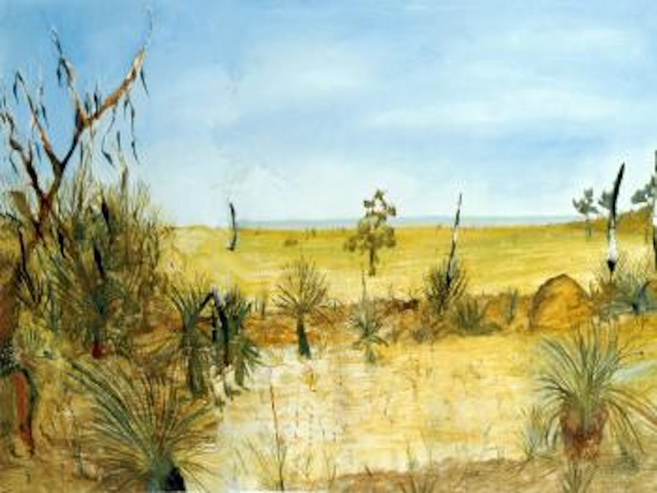 Grass trees by Sidney Nolan
