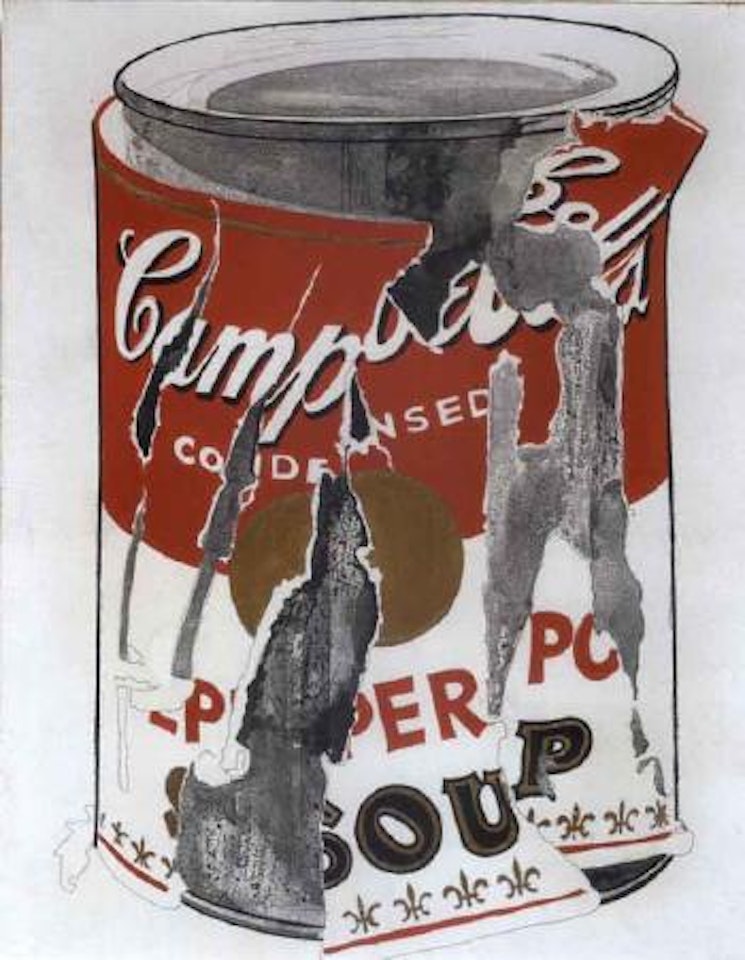 Small torn Campbell's soup can by Andy Warhol