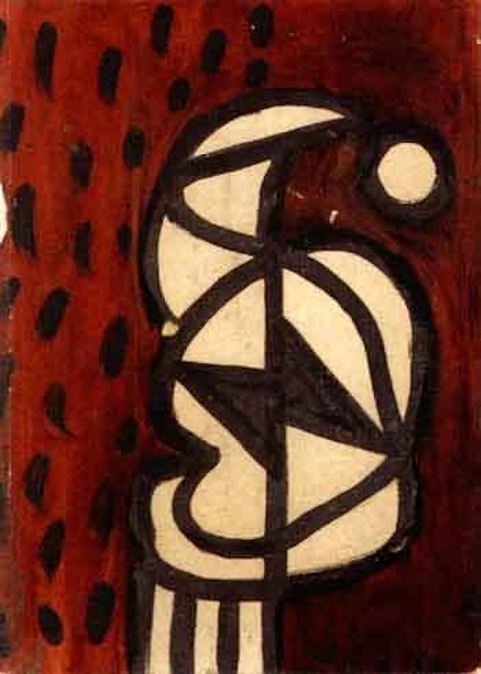 Composition in red and black by Sidney Nolan