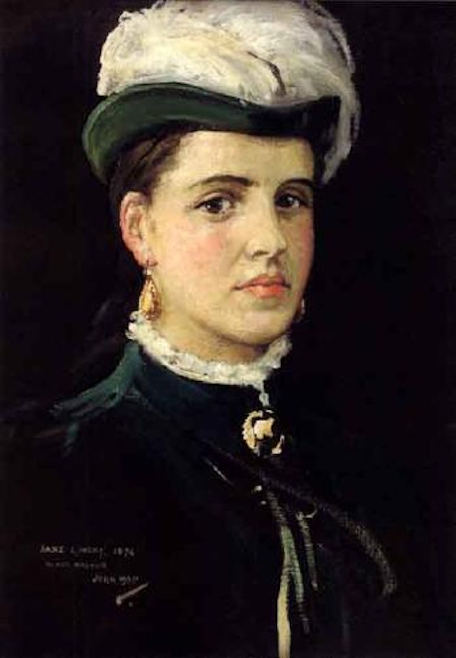 Portrait of Jane Lavery in green by John Lavery