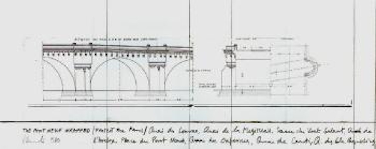 The Pont Neuf wrapped, project for Paris by Christo