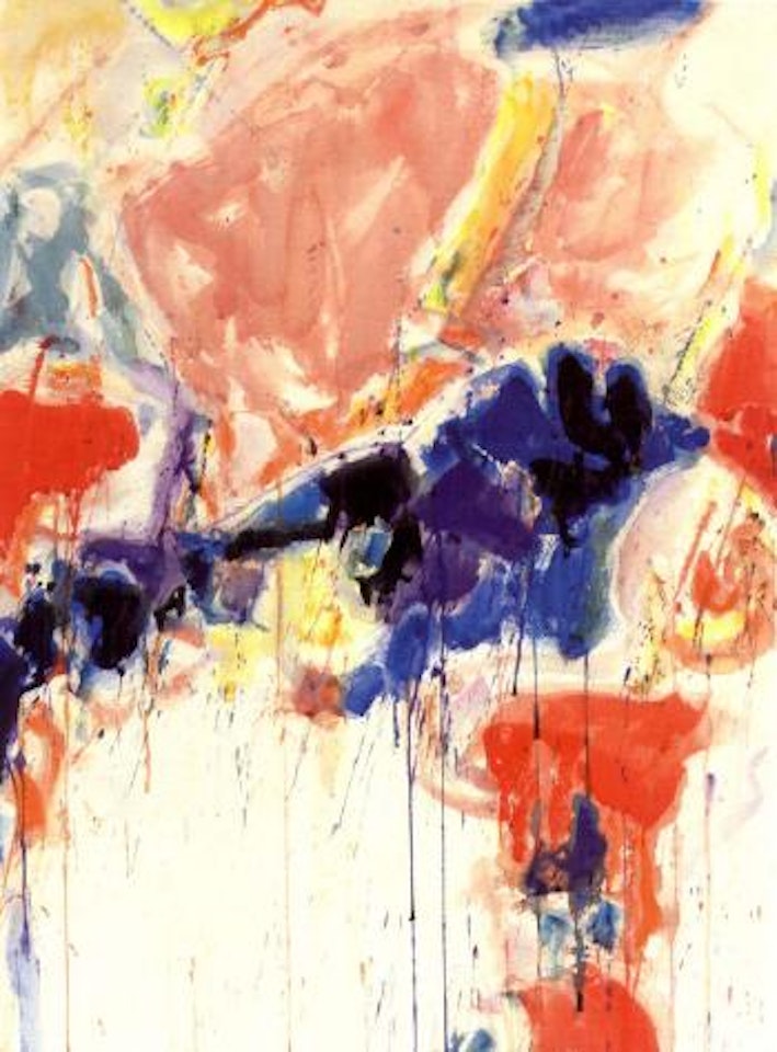 Rose and blue by Sam Francis