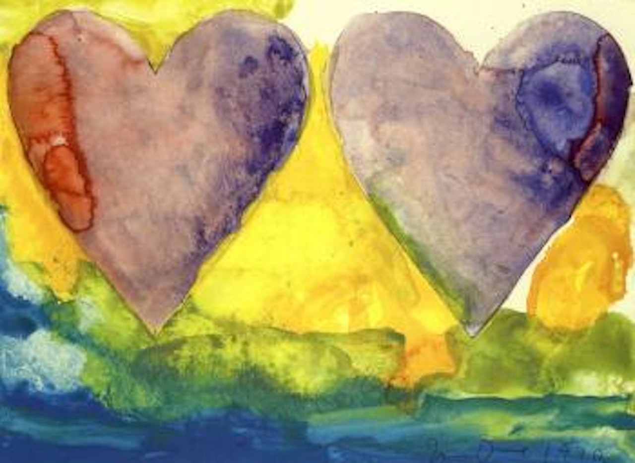 Double hearts I by Jim Dine
