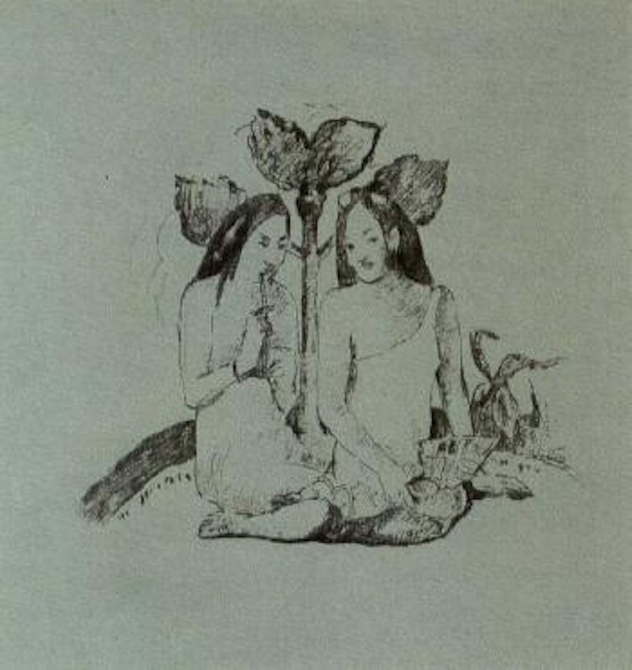 Deux femmes Maories accroupies by After Paul Gauguin