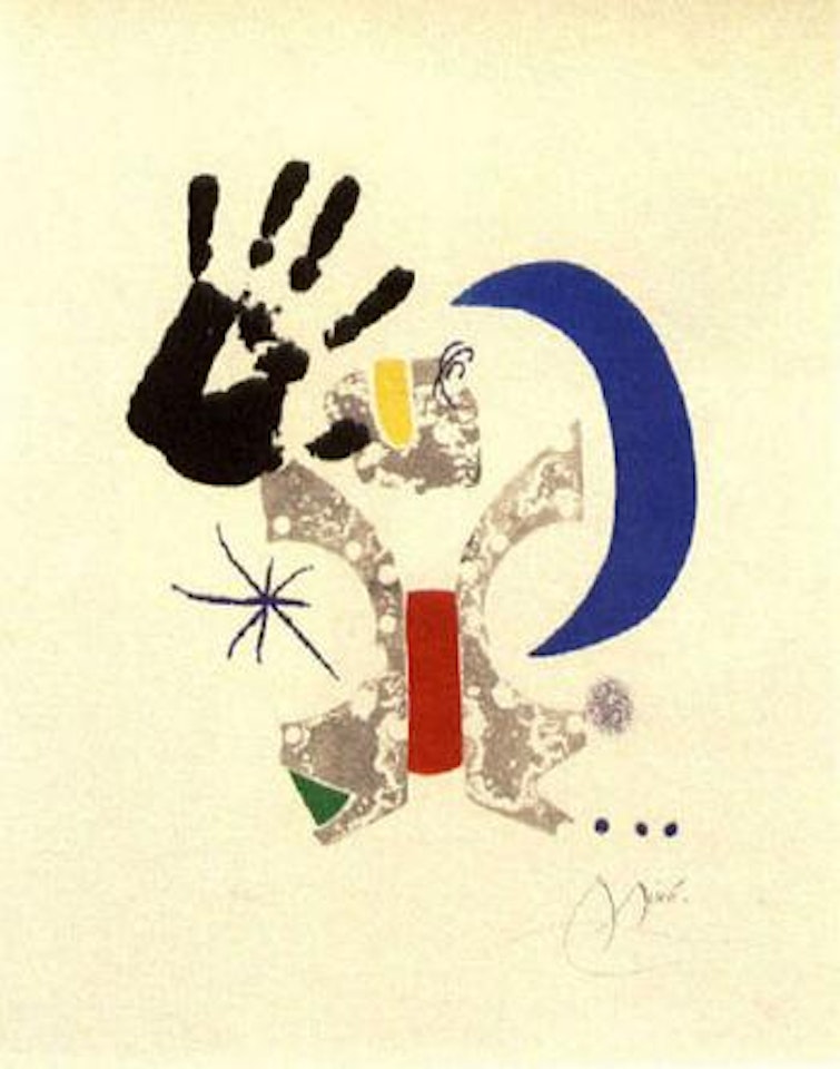 Plate from Bonjour Max Ernst by Joan Miró