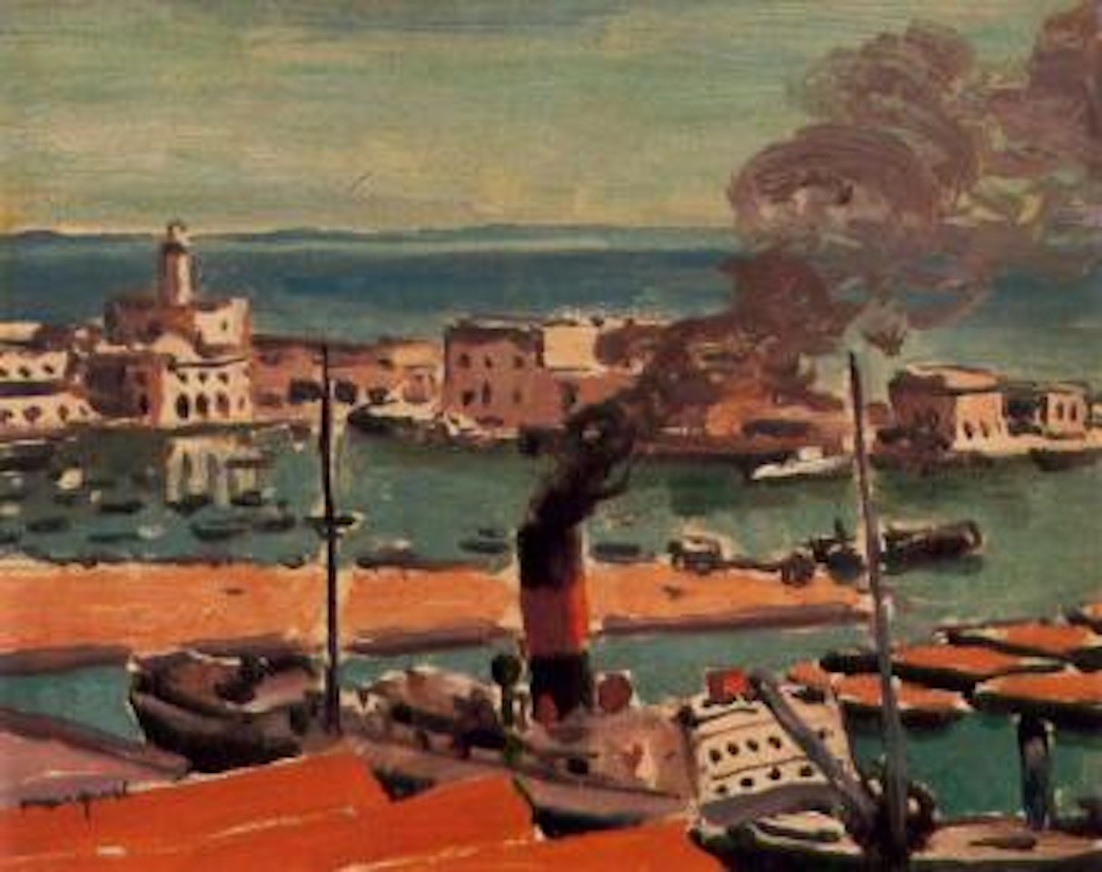 Fumees dans le port by Albert Marquet