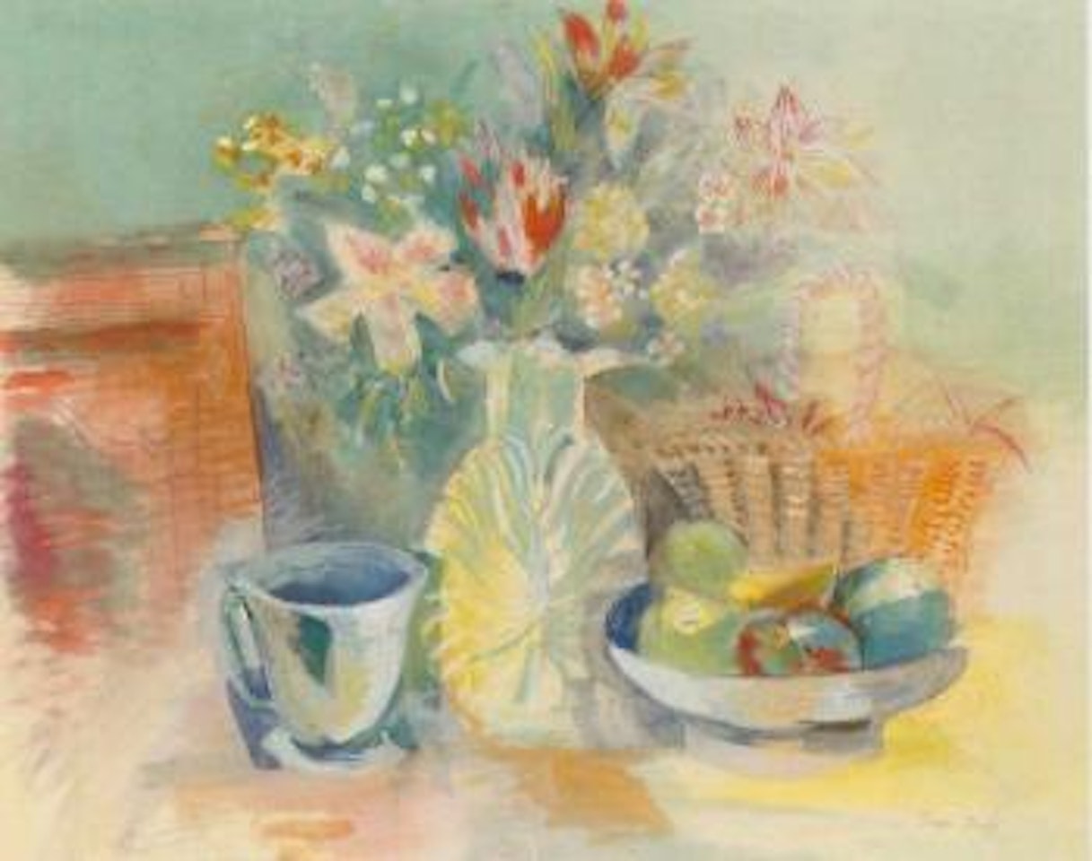 Nature morte au panier d'osier by Jean Dufy