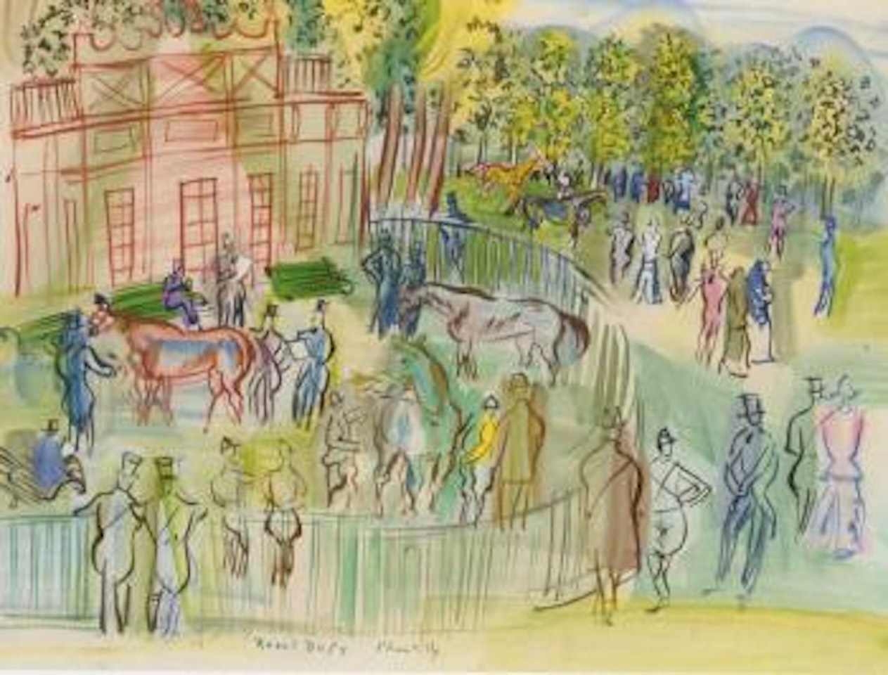 Paddock a Chantilly by Raoul Dufy