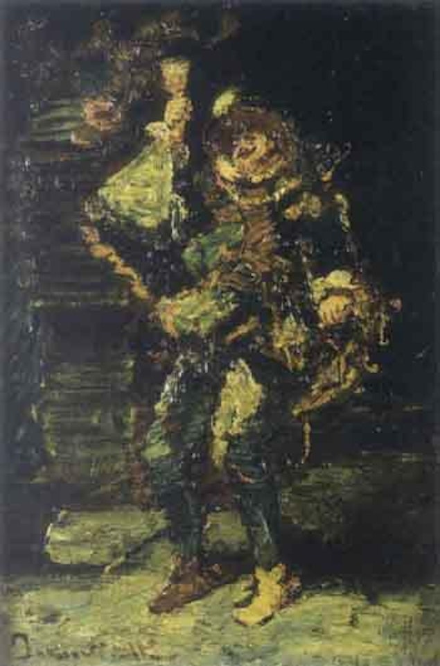 Homme tenant un verre by Adolphe Monticelli