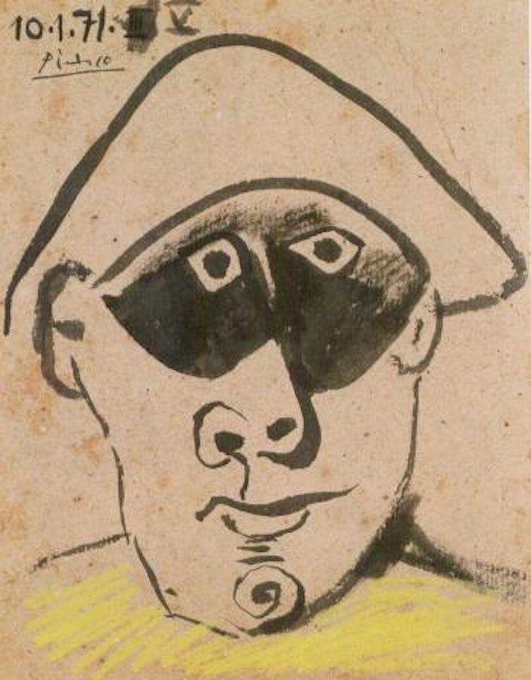 Tete d'Arlequin masque by Pablo Picasso