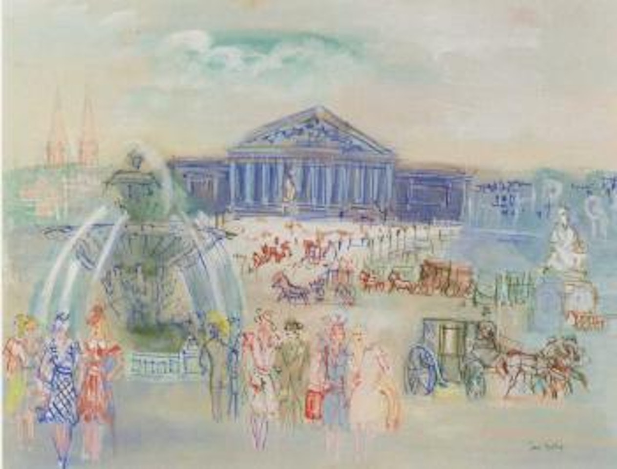 Place de la Concorde, Paris by Jean Dufy
