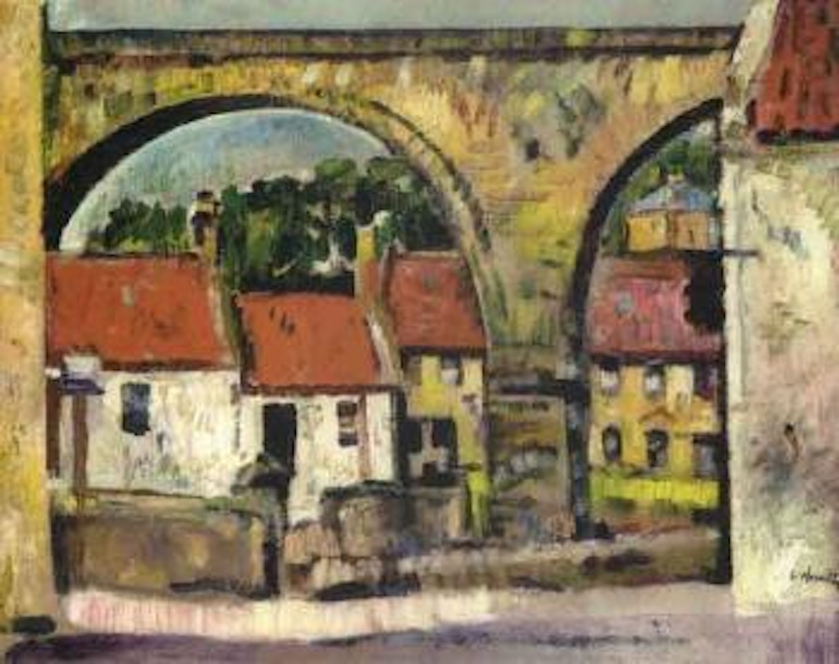 Railway bridge, Lower Largo by George Leslie Hunter
