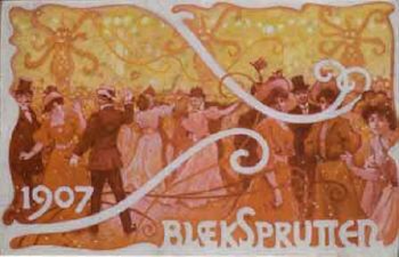 Study for The Octopus 1907 - figures dancing in the garden by Paul Fischer