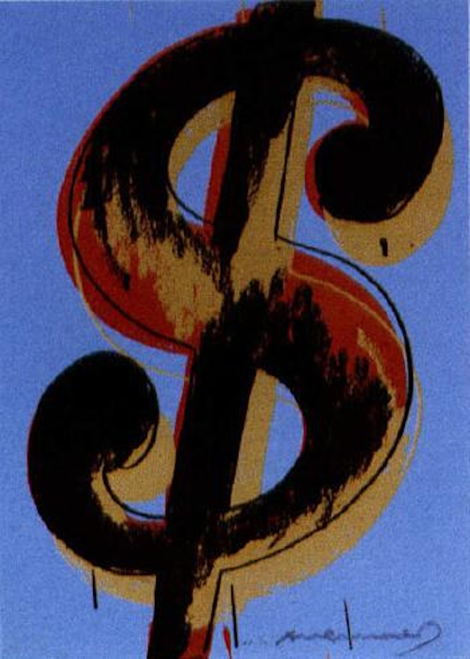 Dollar sign by Andy Warhol